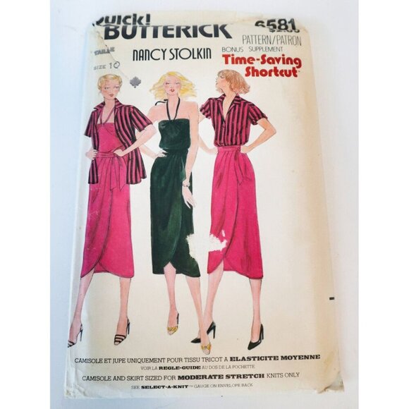 Butterick8561 Sewing Pattern Misses' Shirt Camisole Skirt Uncut Size 10 - Picture 1 of 3